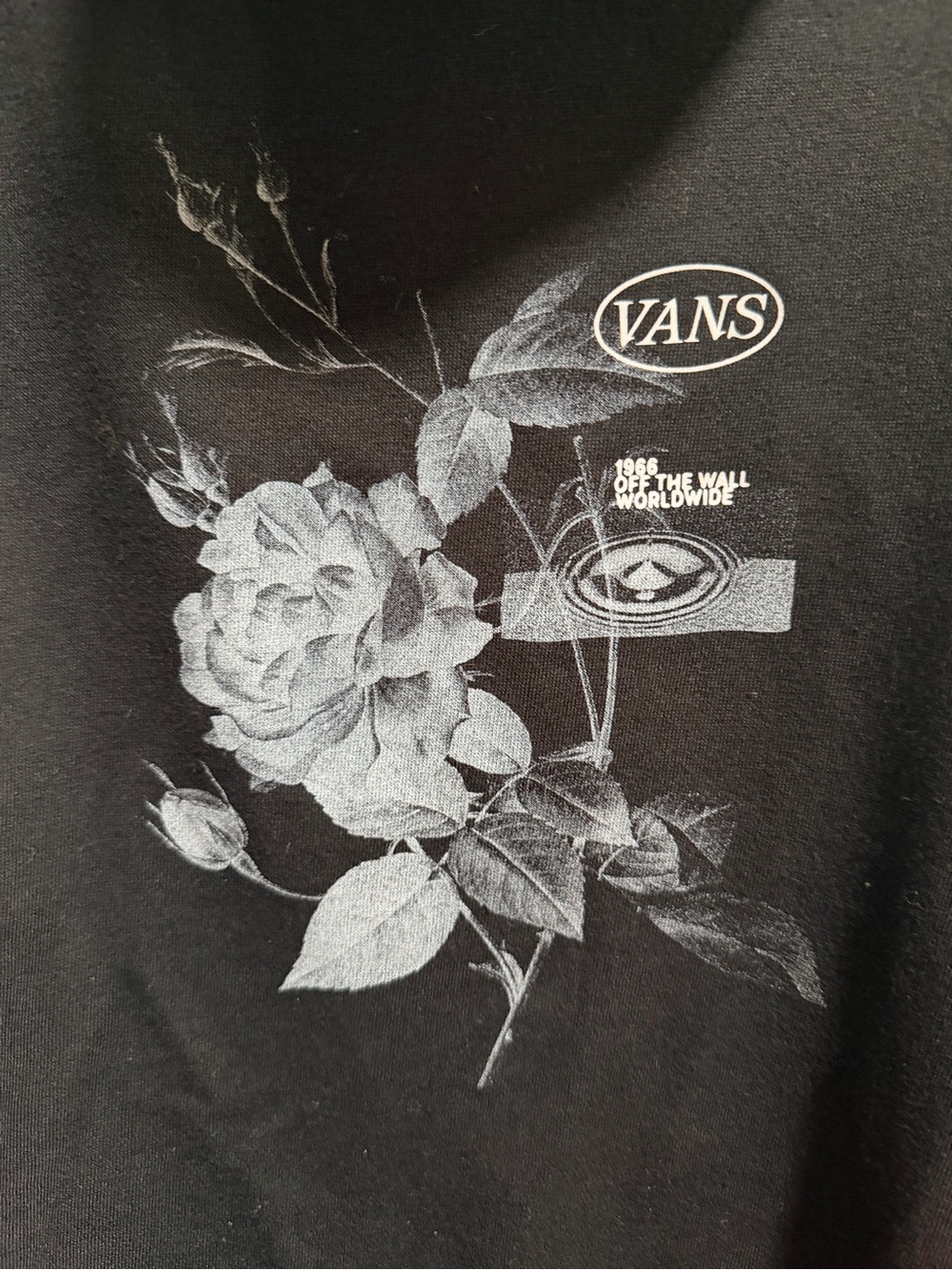 NWOT Vans Black Zip Hoodie with White Oval Logo